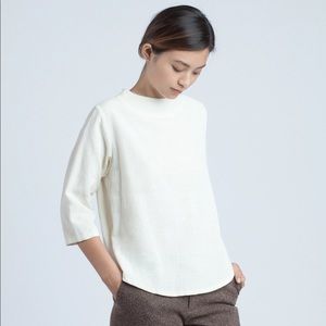 Kaarem Petal Leaf 3/4 Sleeve Top - XS